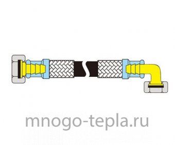 Гибкая подводка угловая Гигант TiM 1 г/ш 120 см - №1