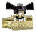 Кран шаровый 3/4" ГГ TIM (DE1205) латунный усиленный прямой  -  рычаг - №4