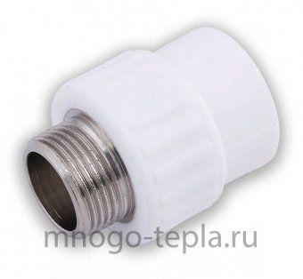 Муфта комбинированная 25 - 1/2" НР, полипропиленовая - №1