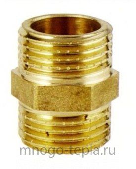 Бочонок латунный (ниппель) 3/8 нр/нр (Ду 10) - №1