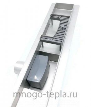 Трап для душа с горизонтальным выпуском TIM BAD419502, размер 950 x 70мм, защита от запаха (сухой + гидрозатвор), решетка с круглой ячейкой - №1