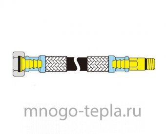 Гибкая подводка для смесителя TiM 1/2 г/ш M10 - 100 см - №1