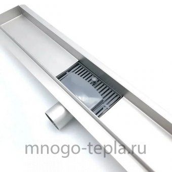 Трап для душа с горизонтальным выпуском TIM BAD419502, размер 950 x 70мм, защита от запаха (сухой + гидрозатвор), решетка с круглой ячейкой - №1