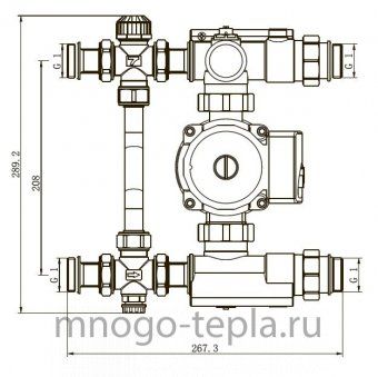 Cмесительный узел для теплого пола JH-1039 TIM - №1