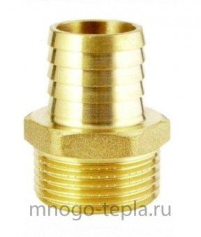 Штуцер латунный c наружной резьбой 14 мм х 1/4М - №1